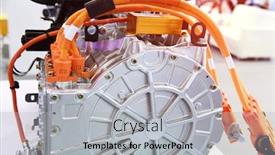  Presentation with connections - PPT theme enhanced with car-with-powertrain-and-power background and a light gray colored foreground