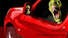  Presentation with horror - Presentation theme enhanced with car wooden sculpture - homemade unauthorized background and a crimson colored foreground