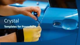  Presentation with vinyl - Presentation with car-wrapper-hands-installs-vinyl background and a ocean colored foreground