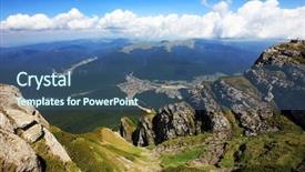  Presentation with sugarcane fields mountains landscape nature - Audience pleasing slides consisting of caraiman - alpine landscape in bucegi mountains backdrop and a  colored foreground