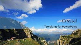  Presentation with romania - Amazing slide deck having caraiman - alpine landscape in bucegi mountains backdrop and a light blue colored foreground