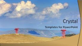  Presentation with romania - Theme having caraiman - alpine landscape in bucegi mountains background and a  colored foreground