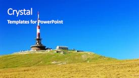  Presentation with romania - Slide deck having caraiman - alpine landscape in bucegi mountains background and a dark gray colored foreground