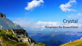  Presentation with sugarcane fields mountains landscape nature - Amazing slide set having caraiman - alpine landscape in bucegi mountains backdrop and a light blue colored foreground