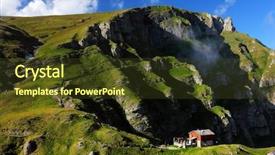  Presentation with sugarcane fields mountains landscape nature - Beautiful theme featuring caraiman - alpine landscape in bucegi mountains backdrop and a tawny brown colored foreground