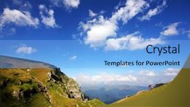  Presentation with light - PPT layouts enhanced with caraiman - mountain chalet in sunset light background and a  colored foreground