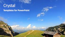  Presentation with k2 mountain - PPT layouts having caraiman - mountain chalet in sunset light background and a  colored foreground