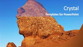  Presentation with geological - PPT layouts consisting of caraiman - romanian sphinx geological phenomenon formed background and a teal colored foreground