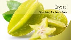  Presentation with fruit - Presentation theme with carambola-fruit-with-slice background and a yellow colored foreground