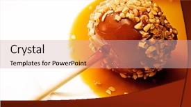  Presentation with apple - Audience pleasing slide deck consisting of candied apples - caramel apple backdrop and a  colored foreground