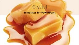  Presentation with sugar and biofuel or ethanol - Audience pleasing slides consisting of caramel-candies-covered-with-melted backdrop and a yellow colored foreground