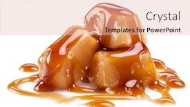  Presentation with sugar - Audience pleasing presentation theme consisting of caramel-candies-covered-with-melted backdrop and a lemonade colored foreground