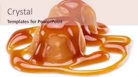  Presentation with sugar - Cool new PPT layouts with caramel-candies-covered-with-melted backdrop and a coral colored foreground