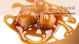  Presentation with sugar - Amazing slide set having caramel-candies-covered-with-melted backdrop and a yellow colored foreground
