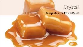  Presentation with white milk - Slide deck having caramel-candies-in-milk-caramel background and a yellow colored foreground