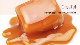  Presentation with candy - Slide deck featuring caramel-candy-in-milk-caramel background and a coral colored foreground