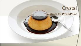  Presentation with custard apple kulfi - Beautiful presentation theme featuring caramel custard custard pudding flan backdrop and a lemonade colored foreground