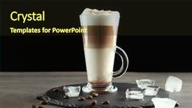  Presentation with ice break - Beautiful presentation featuring caramel macchiato and ice backdrop and a wine colored foreground