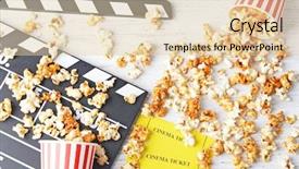  Presentation with movie ticket - Theme having caramel popcorn tickets and movie background and a lemonade colored foreground