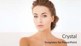  Presentation with jewelry - Slide deck having carat - beauty and jewelry concept background and a coral colored foreground