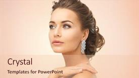  Presentation with diamond - Cool new presentation with carat - close up of beautiful woman backdrop and a lemonade colored foreground