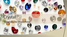  Presentation with stones - Colorful PPT theme enhanced with carat - colorful precious stones for jewellery backdrop and a lemonade colored foreground