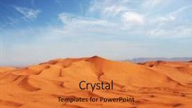  Presentation with camel caravan - Beautiful theme featuring caravan in sahara desert morocco backdrop and a  colored foreground