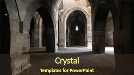  Presentation with arches - Audience pleasing theme consisting of caravansary on the silk road backdrop and a tawny brown colored foreground