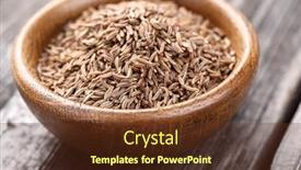  Presentation with seeds - PPT layouts enhanced with caraway-seeds-in-a-wooden background and a tawny brown colored foreground