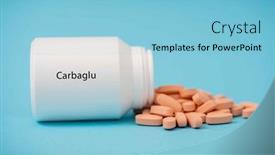  Presentation with genetic - Slide set consisting of carbaglu-a-medication-used background and a light blue colored foreground