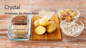  Presentation with culinary - Slide deck featuring carbohidratos - diet cooking culinary and carbohydrate background and a lemonade colored foreground