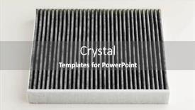  Presentation with filter - PPT theme having carbon-air-filter-for-car background and a dark gray colored foreground