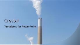  Presentation with smoke - Presentation having carbon credit - chimney emit smoke background and a  colored foreground