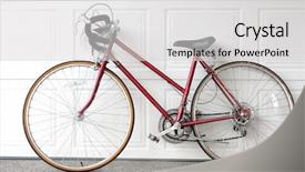  Presentation with bicycle - Cool new presentation with shock absorber - bicycle leaning over a garage backdrop and a light gray colored foreground