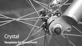  Presentation with bicycle - Audience pleasing slides consisting of carbon cycle - close up of bicycle spoke backdrop and a gray colored foreground