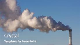 Presentation with air pollution - Cool new presentation with carbon dioxide - air pollution from a smoke backdrop and a light blue colored foreground