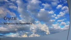  Presentation with power plant - Theme featuring carbon dioxide - cooling towers of a power background and a seafoam green colored foreground