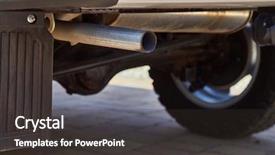  Presentation with pipe - Theme featuring carbon dioxide - exhaust pipe of a car background and a dark gray colored foreground