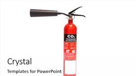  Presentation with fire red - Presentation theme enhanced with carbon dioxide - red fire extinguisher background and a white colored foreground