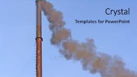  Presentation with pipe - PPT layouts featuring carbon dioxide - smoke from pipe background and a light blue colored foreground