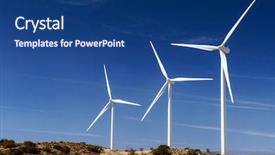  Presentation with carbon dioxide - PPT layouts enhanced with carbon dioxide - wind turbines generating electricity background and a ocean colored foreground