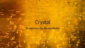  Presentation with gas - Cool new PPT theme with carbon dots - golden macro background gas bubbles backdrop and a gold colored foreground