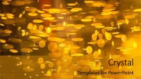  Presentation with carbon - Slide set enhanced with carbon dots - golden macro background gas bubbles background and a gold colored foreground