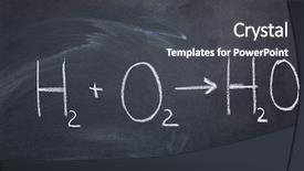  Presentation with chemical - Amazing PPT layouts having carbon element - chemical formula of water drawn backdrop and a dark gray colored foreground