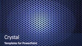  Presentation with speaker - Presentation theme consisting of carbon element - closeup of speaker with detail background and a ocean colored foreground
