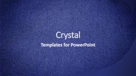  Presentation with textile - PPT theme having carbon fiber - blue fabric textile texture background and a ocean colored foreground