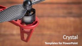  Presentation with electric motor - Cool new presentation theme with carbon fiber - detail of drone electric motor backdrop and a red colored foreground