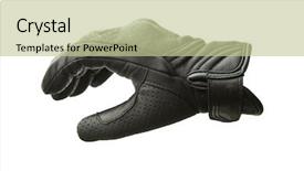  Presentation with motorcycle - Slides featuring carbon fiber - motorcycle leather gloves isolated background and a mint green colored foreground