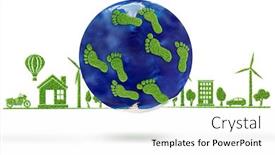  Presentation with carbon footprint - Colorful PPT theme enhanced with carbon-footprint-concept-with-businessman backdrop and a white colored foreground