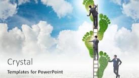  Presentation with carbon footprint - PPT layouts with carbon-footprint-concept-with-businessman background and a light gray colored foreground